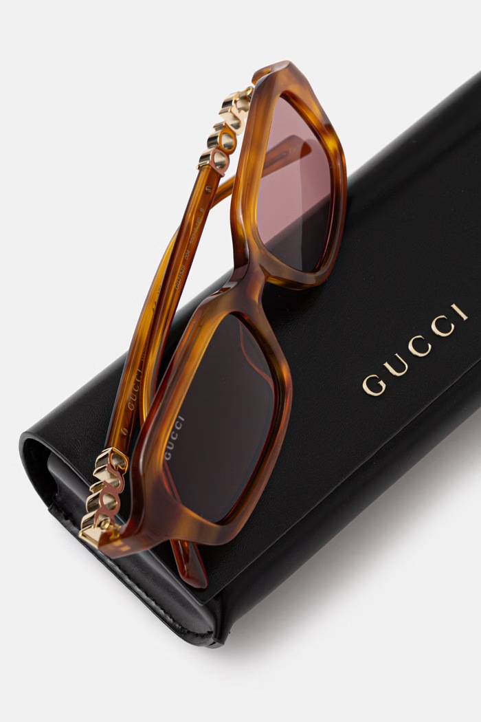 Gucci Ochelari de soare femeiești maro GG2152S