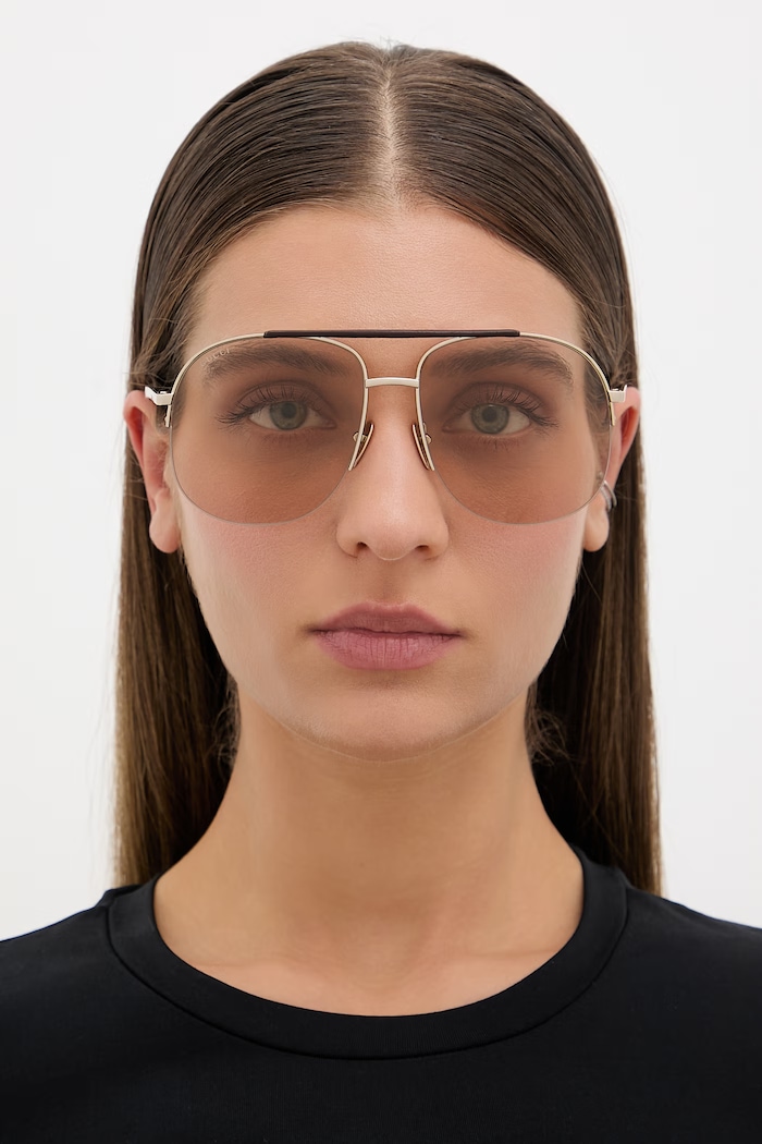 Gucci okulary przeciwsłoneczne damskie GG2165S złoty
