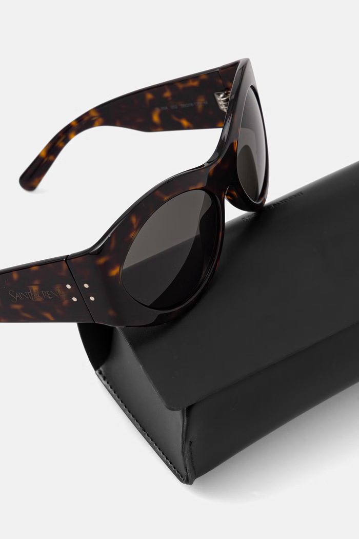 Akcesoria Saint Laurent okulary przeciwsłoneczne damskie SL.854 brązowy