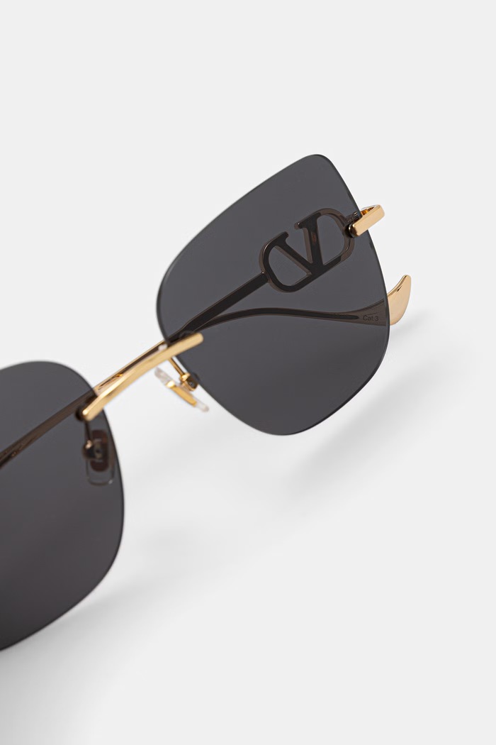 Akcesoria Valentino Eyewear okulary przeciwsłoneczne damskie VG0033S złoty