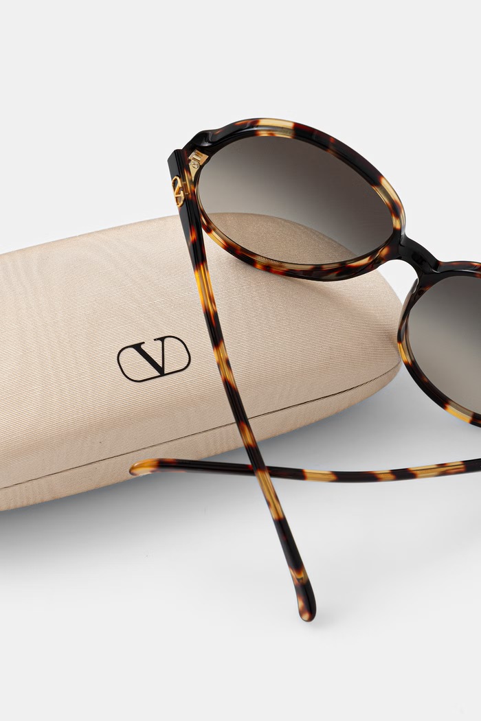 Akcesoria Valentino Eyewear okulary przeciwsłoneczne damskie VG0017S brązowy