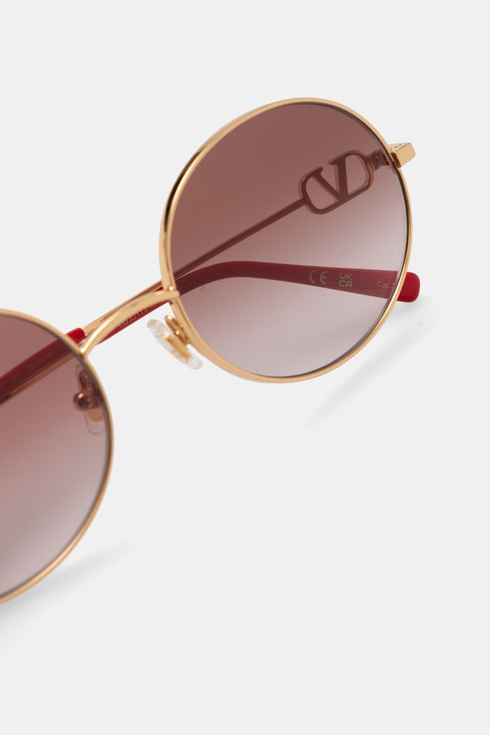 Akcesoria Valentino Eyewear okulary przeciwsłoneczne damskie VG0027S złoty