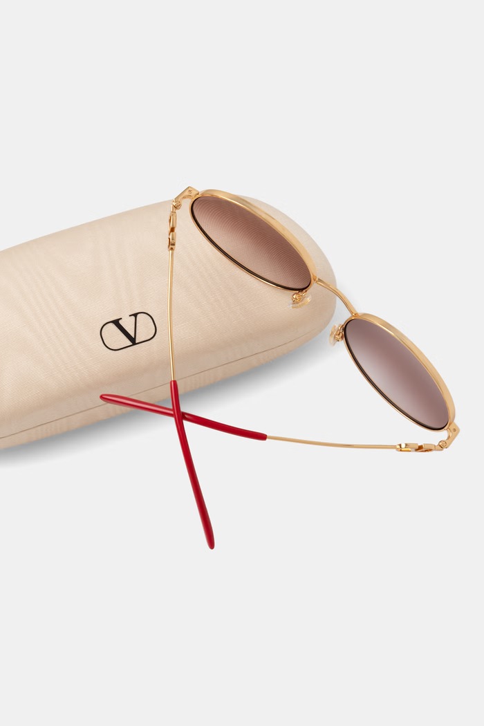 Valentino Eyewear okulary przeciwsłoneczne damskie złoty VG0027S
