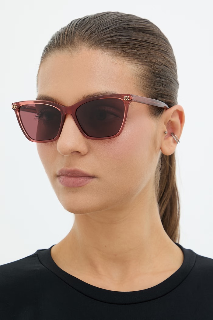 Gucci cat eyes napszemüveg női piros GG2111S