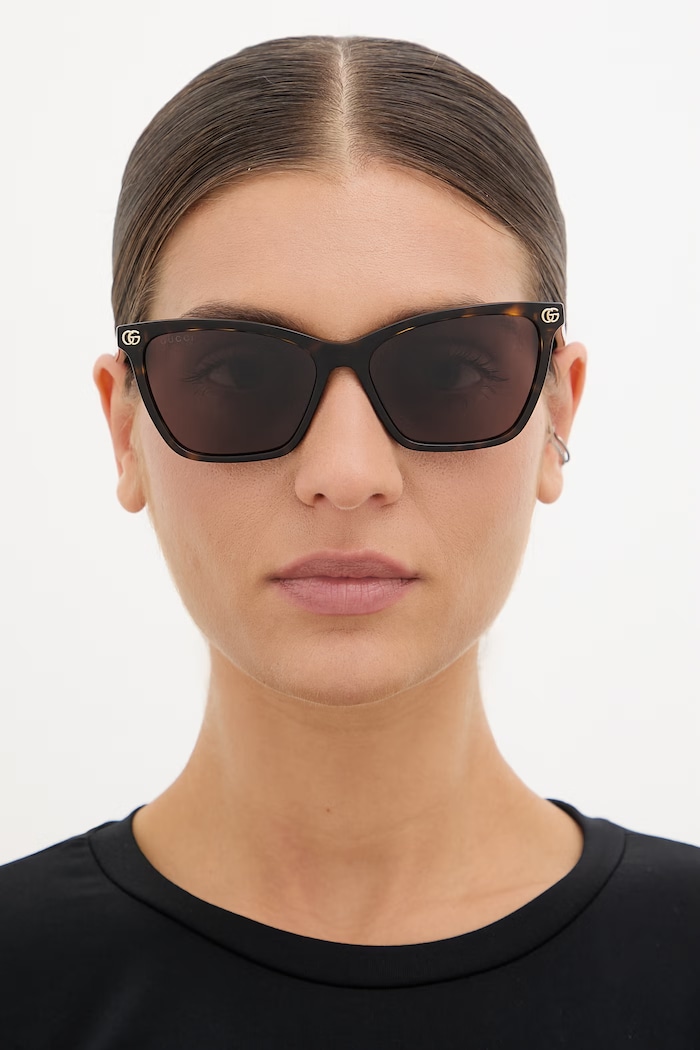 Gucci occhiali da sole cat eye da donna GG2111S marrone