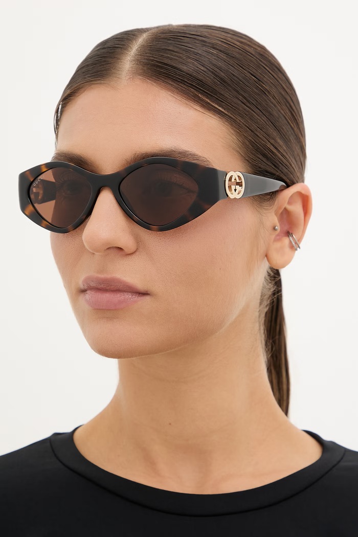 Gucci occhiali da sole da donna marrone GG2121S