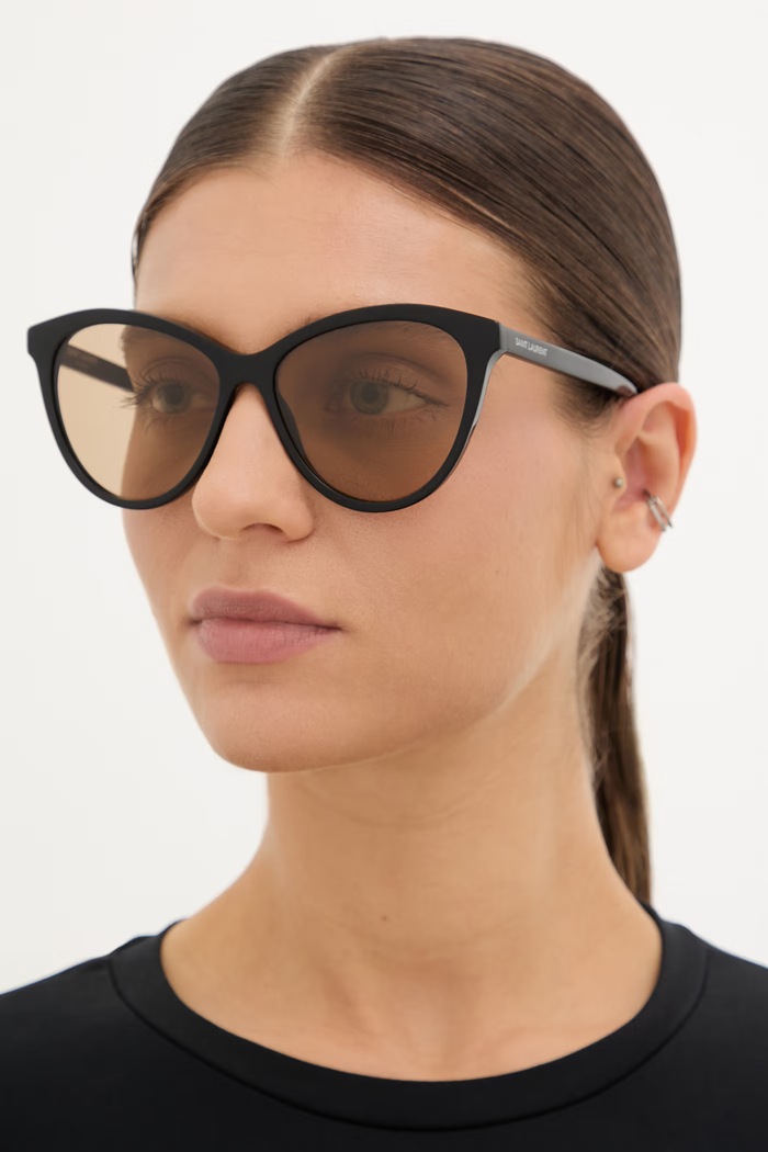 Saint Laurent occhiali da sole cat eye da donna nero SL.456