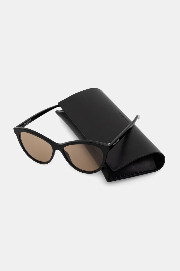 Аксесоари Saint Laurent слънчеви очила тип котешко око дамски SL.456 черен
