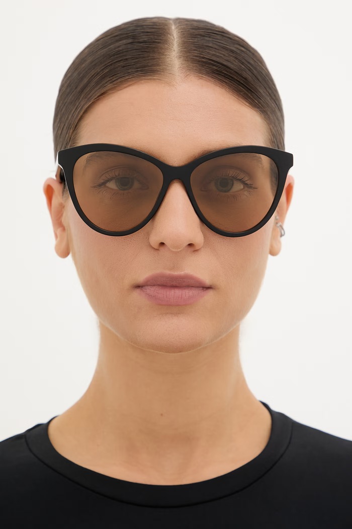 Saint Laurent occhiali da sole cat eye da donna SL.456 nero