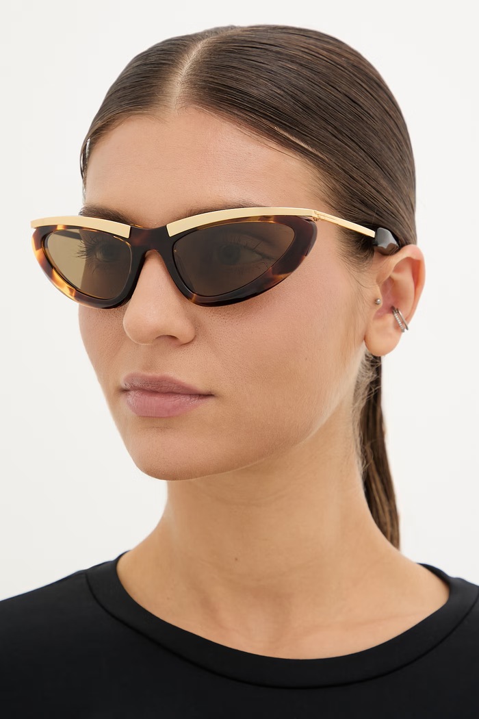 Bottega Veneta occhiali da sole cat eye da donna marrone BV1477S