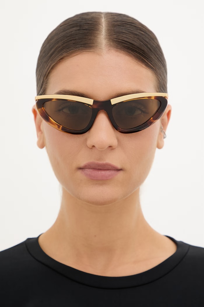 Bottega Veneta occhiali da sole cat eye da donna BV1477S marrone