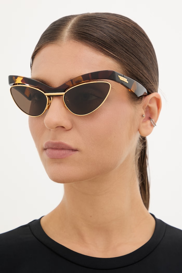 Bottega Veneta occhiali da sole cat eye da donna marrone BV1480S