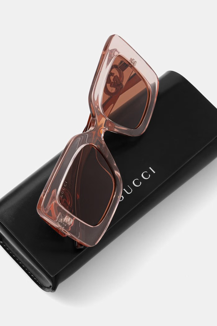 Akcesoria Gucci okulary przeciwsłoneczne damskie GG2025S różowy