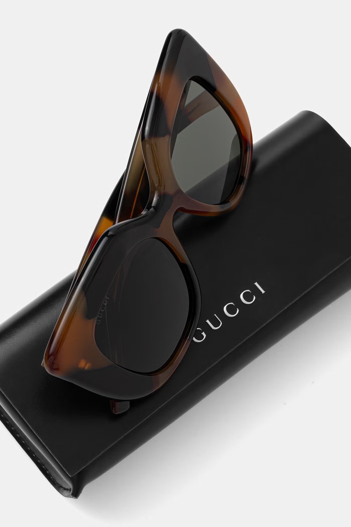 Akcesoria Gucci okulary przeciwsłoneczne damskie GG2030S brązowy