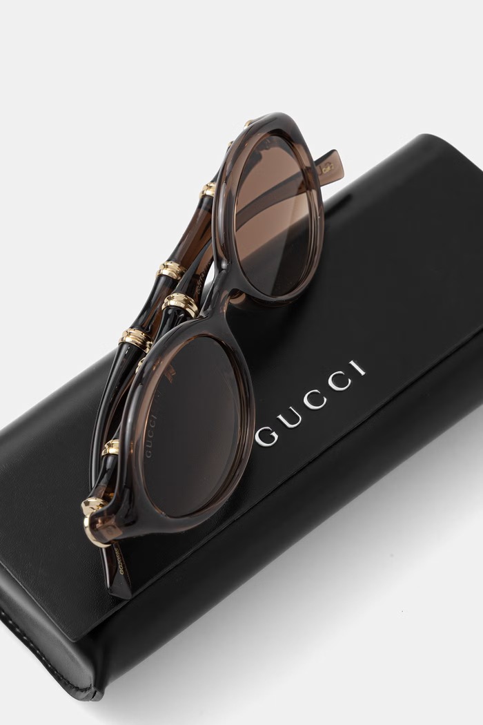 Akcesoria Gucci okulary przeciwsłoneczne damskie GG2059S brązowy