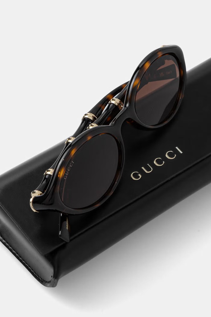 Akcesoria Gucci okulary przeciwsłoneczne damskie GG2059S brązowy