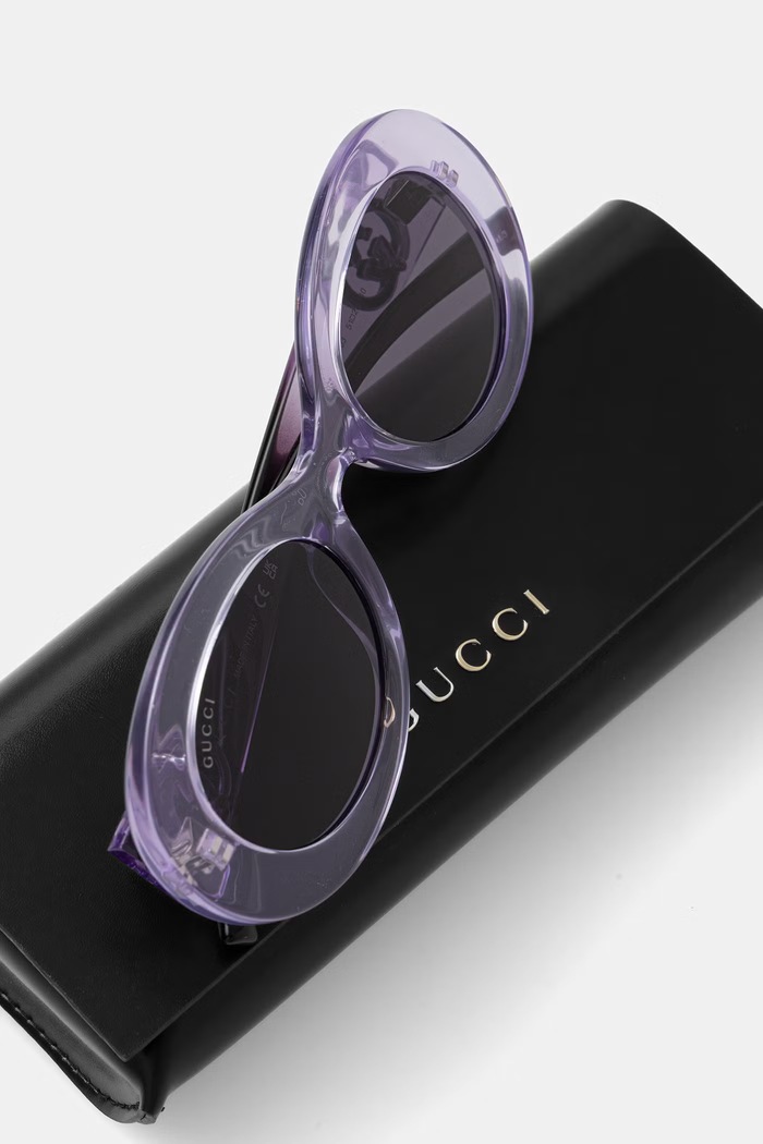 Akcesoria Gucci okulary przeciwsłoneczne damskie GG2026S fioletowy