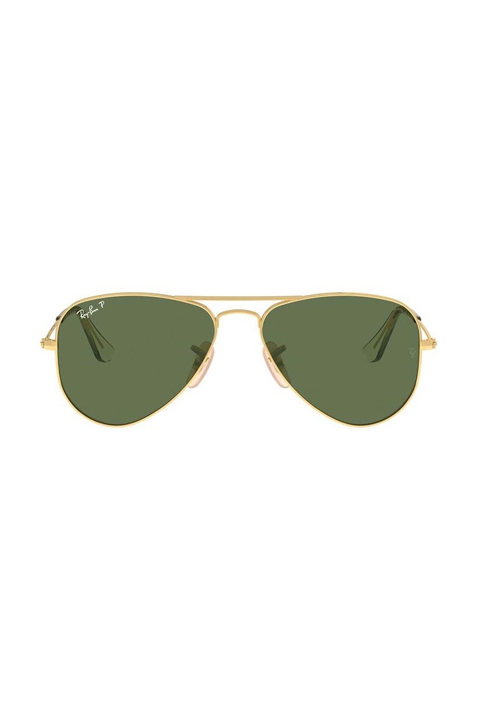 Ray-Ban okulary przeciwsłoneczne dziecięce JUNIOR AVIATOR 0RJ9506S.Polarized zielony AA00