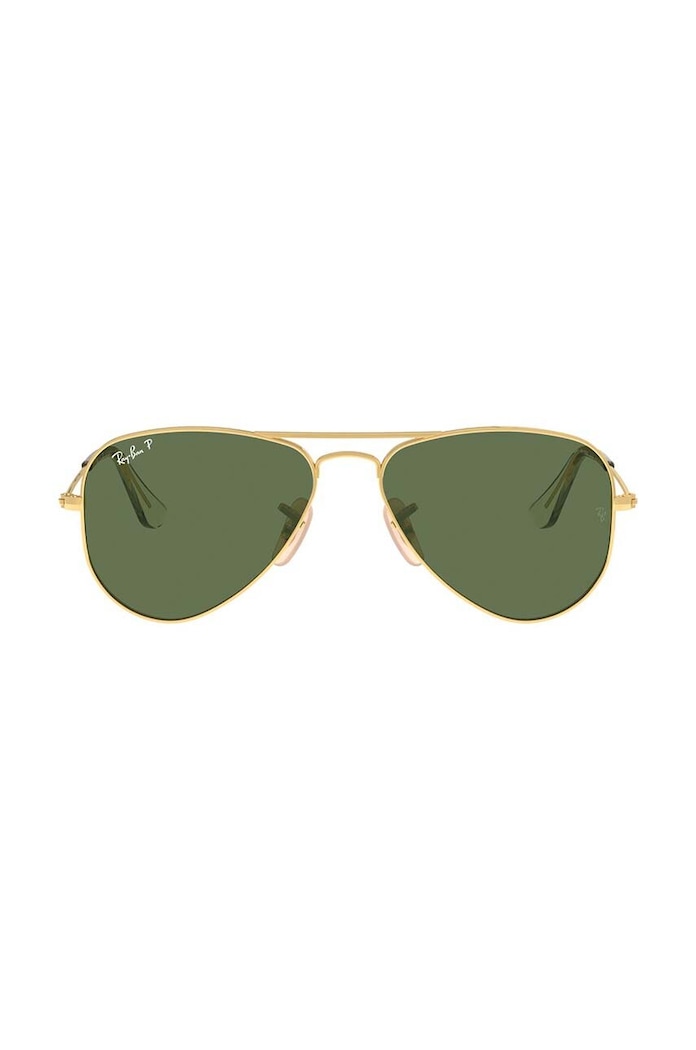 Ray-Ban okulary przeciwsłoneczne dziecięce JUNIOR AVIATOR 0RJ9506S.Polarized zielony AA00
