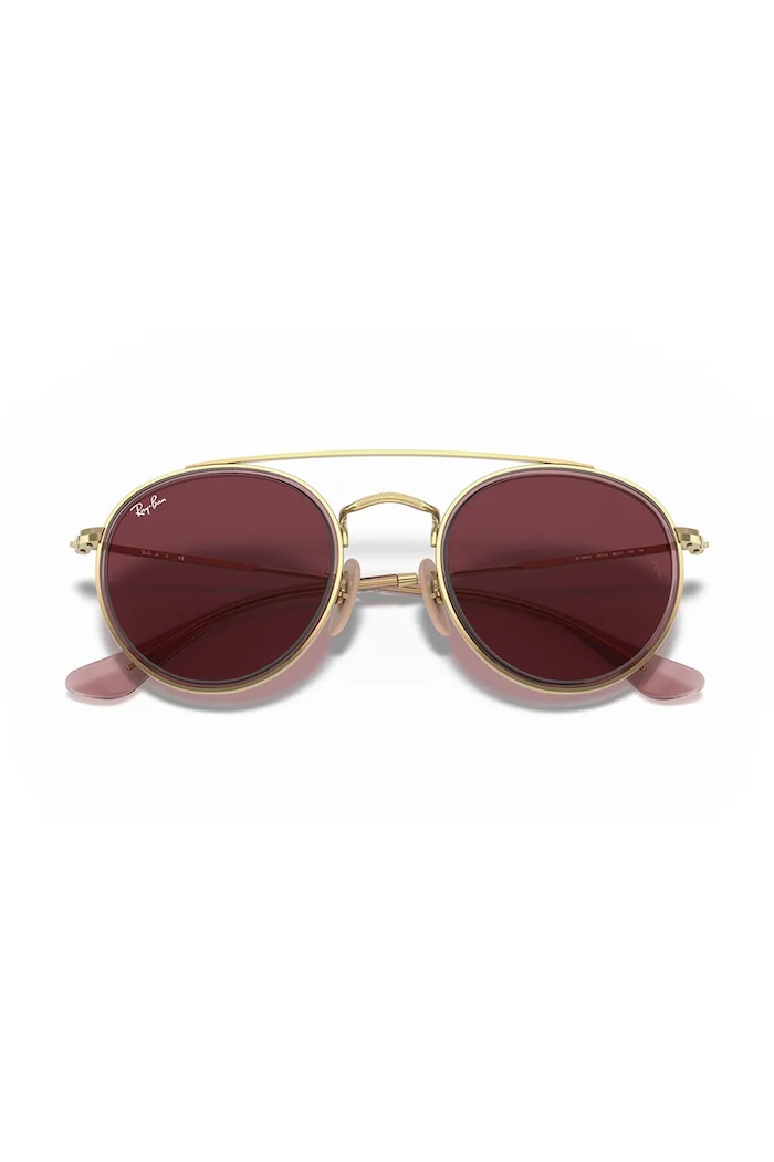 Okulary przeciwsłoneczne dziecięce Round Double Bridge Ray-Ban złoty 0RJ9647S