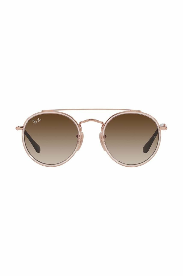 Detské slnečné okuliare Ray-Ban Round Double Bridge hnedá 0RJ9647S
