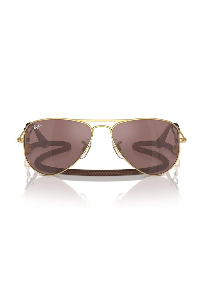 Dječje sunčane naočale Ray-Ban JUNIOR AVIATOR 0RJ9506S.PPYH smeđa AA00