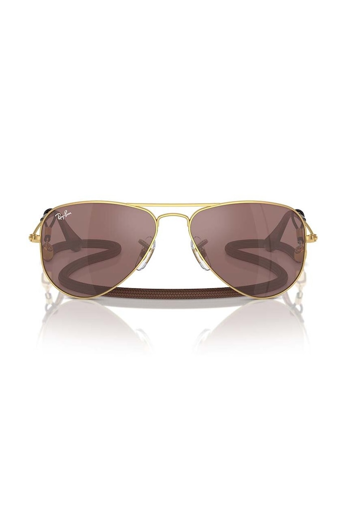 Dječje sunčane naočale Ray-Ban JUNIOR AVIATOR 0RJ9506S.PPYH smeđa AA00