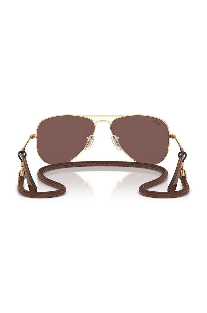 Dječje sunčane naočale Ray-Ban JUNIOR AVIATOR smeđa 0RJ9506S.PPYH