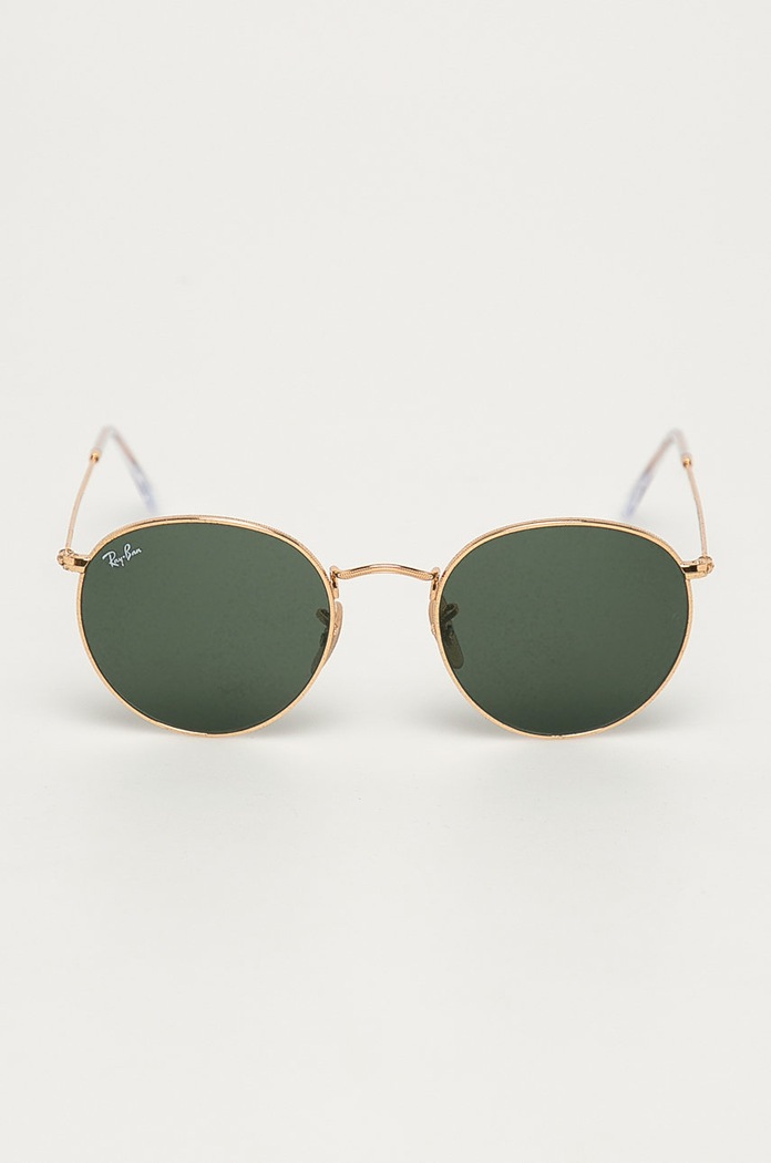 Akcesoria Ray-Ban okulary przeciwsłoneczne ROUND METAL 0RB3447.001.53 złoty