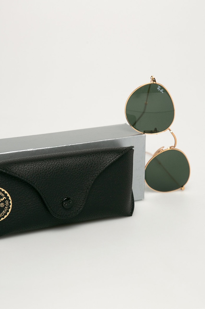 Ray-Ban okulary przeciwsłoneczne ROUND METAL 0RB3447.001.53 złoty