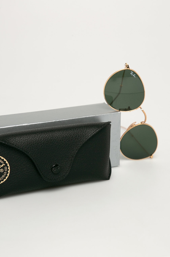 Ray-Ban okulary przeciwsłoneczne ROUND METAL 0RB3447.001.53 złoty