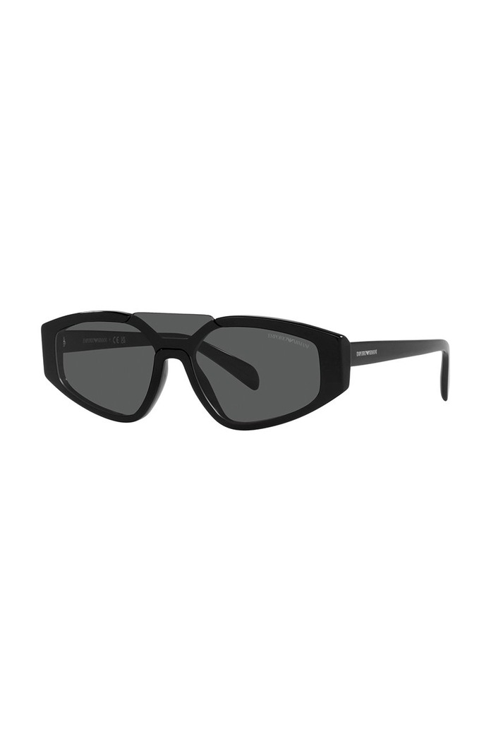 Emporio Armani okulary przeciwsłoneczne prostokątne czarny 0EA4194