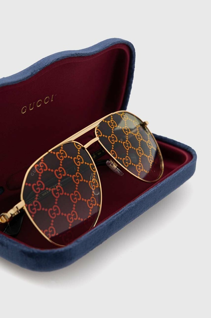 Gucci okulary przeciwsłoneczne złoty GG1220S