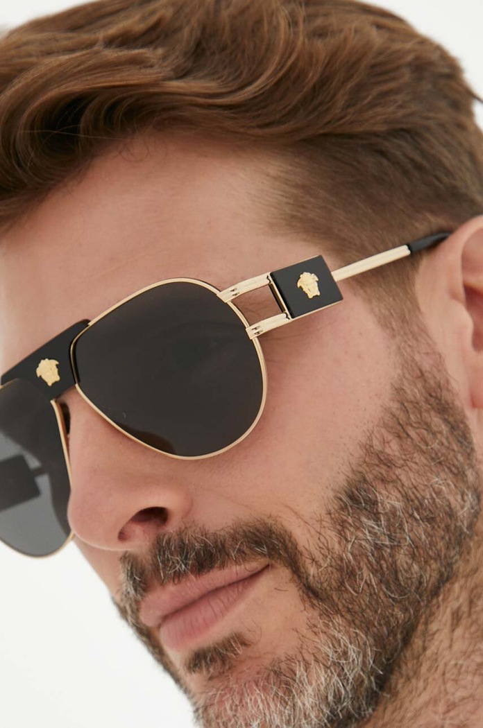 Слънчеви очила Versace авиатор злато 0VE2252