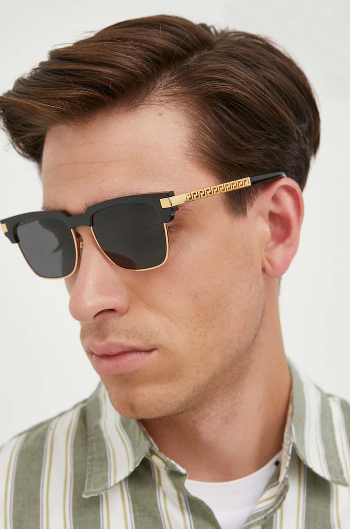 Versace okulary przeciwsłoneczne jednolita czarny 0VE4447