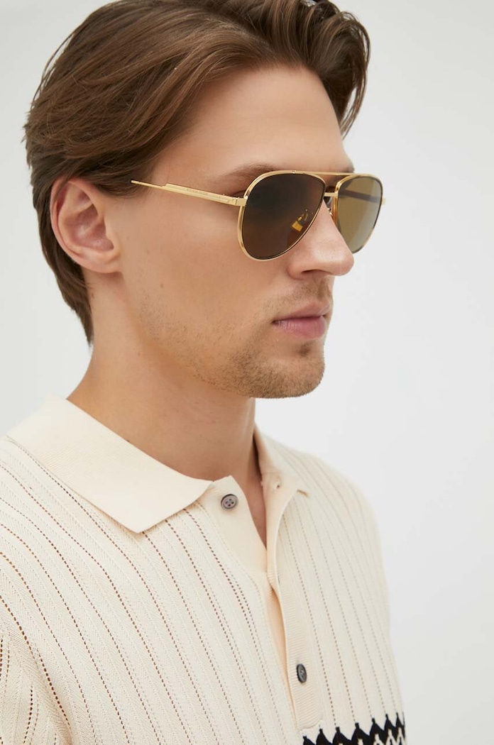 Bottega Veneta okulary przeciwsłoneczne BV1240S złoty