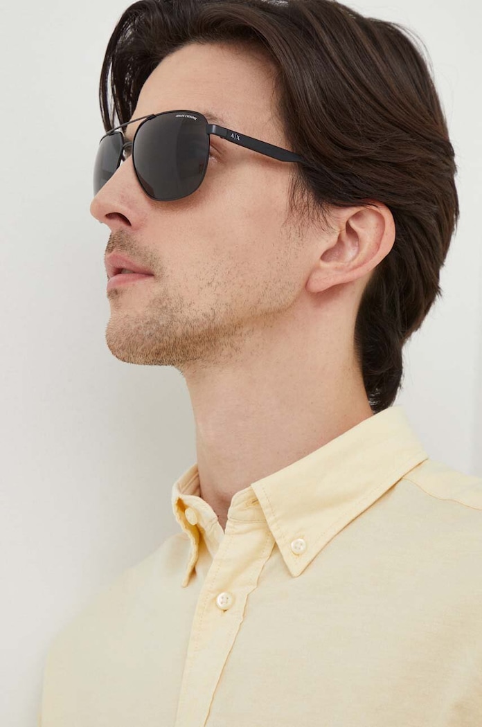 Armani Exchange Ochelari de soare aviator uniforme negru 0AX2047S