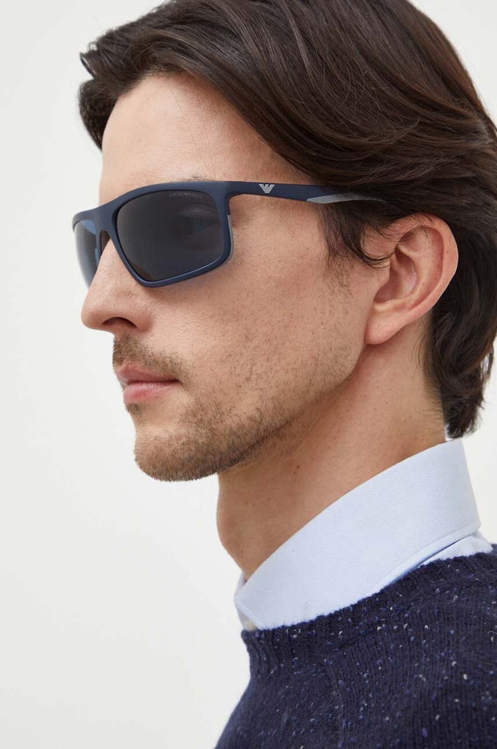 Sluneční brýle Emporio Armani jednotná námořnická modř 0EA4212U