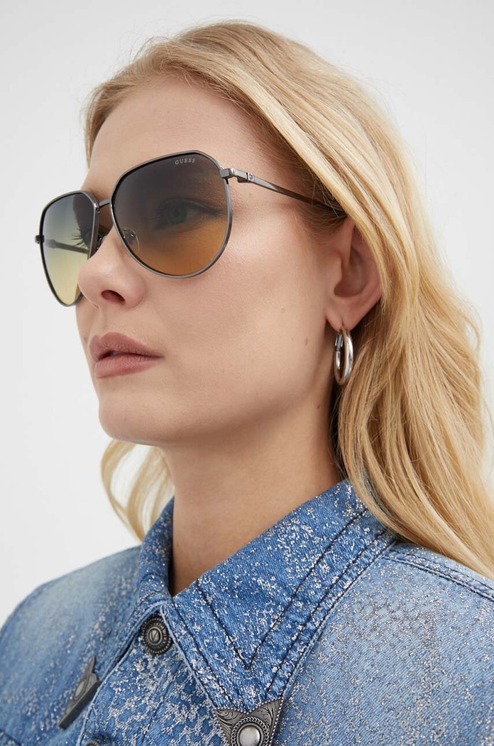 Слънчеви очила Guess кръгла сив GU00089.6206P