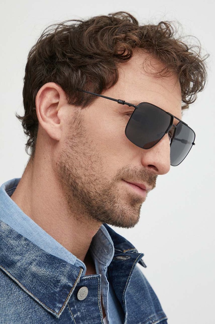 Сонцезахисні окуляри Armani Exchange авіатор чорний 0AX2050S