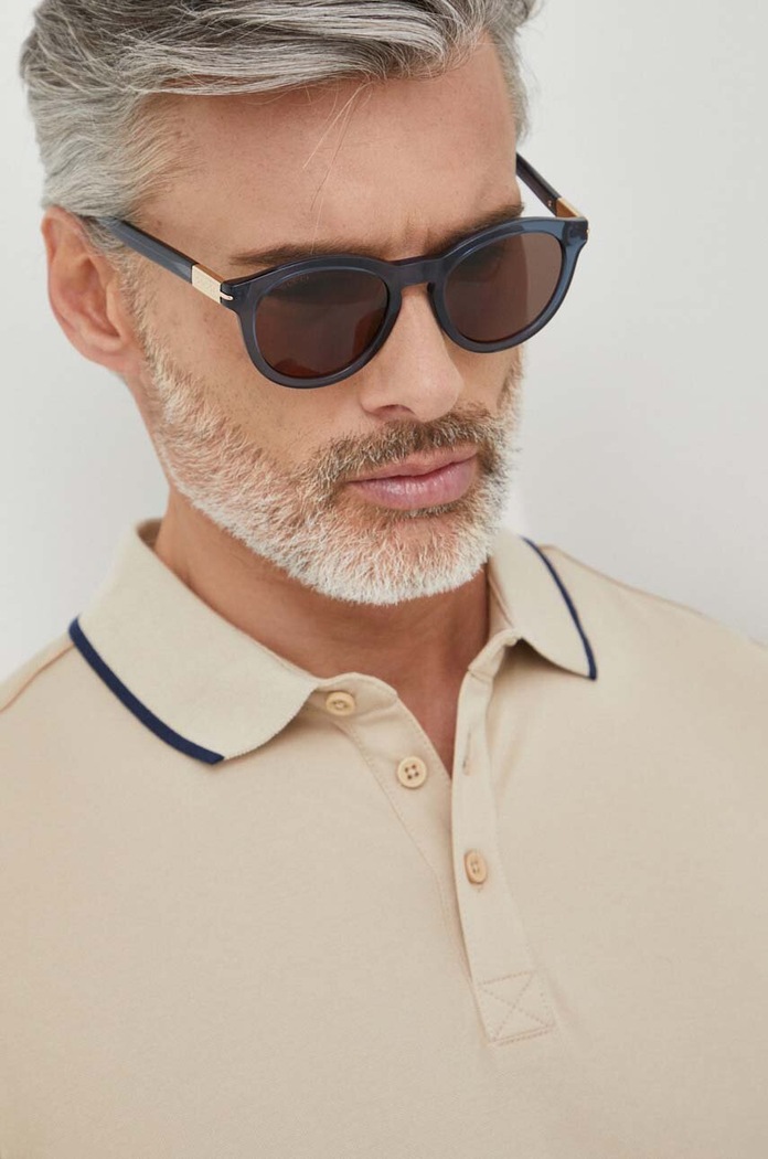 Gucci okulary przeciwsłoneczne geometryczne granatowy GG1501S