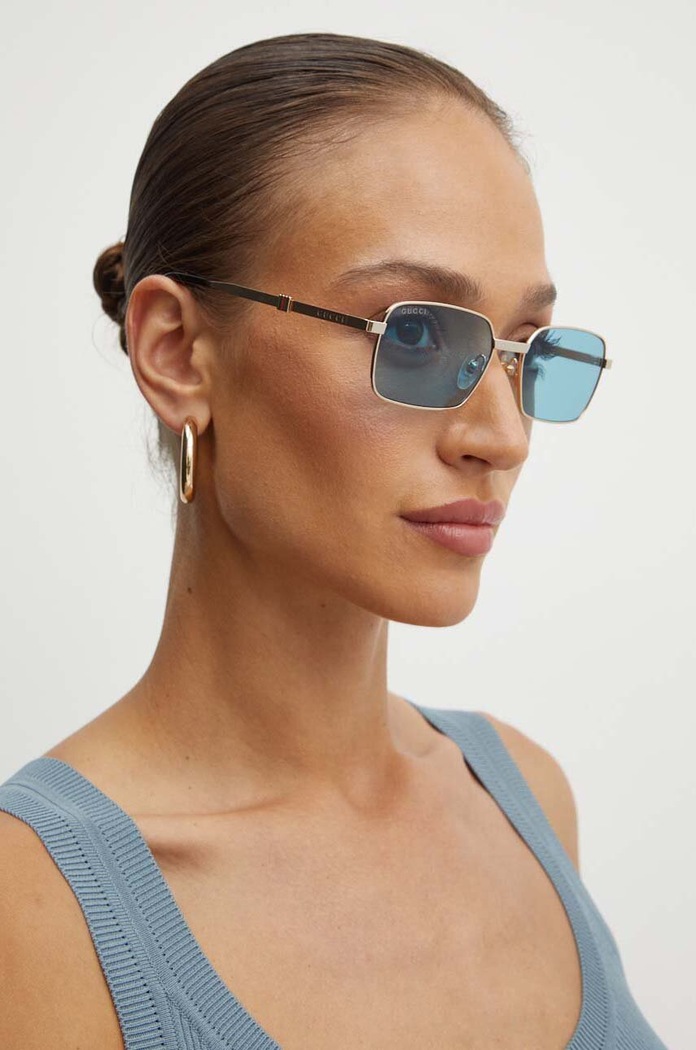 Сонцезахисні окуляри Gucci прямокутна золотий GG1495S