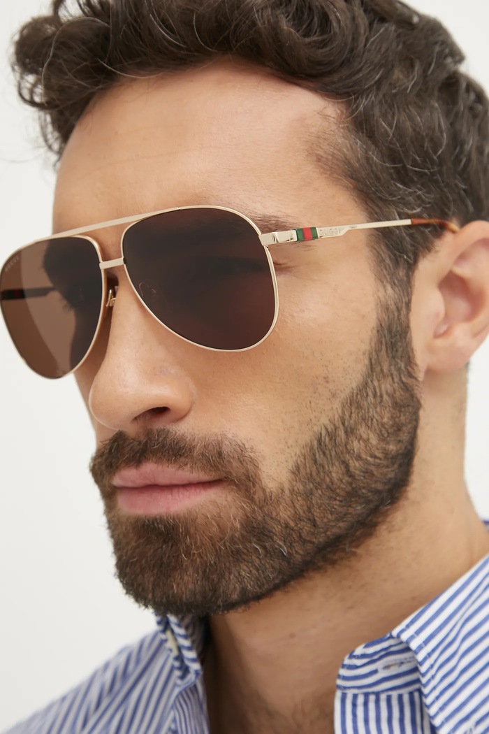 Slnečné okuliare Gucci hladký zlatá GG1677S