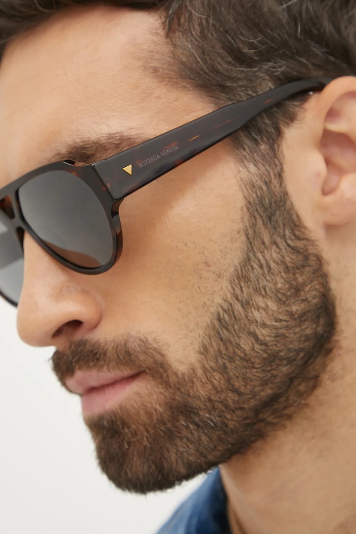 Bottega Veneta occhiali da sole aviator marrone BV1318S