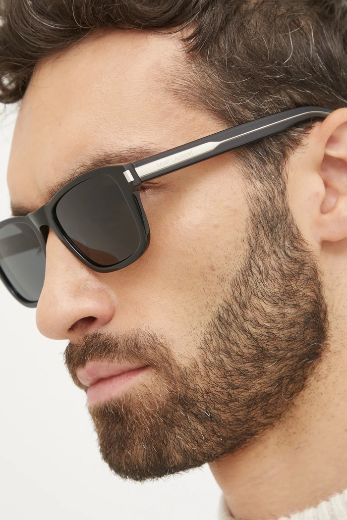 Saint Laurent ochelari de soare dreptunghiular negru SL.710
