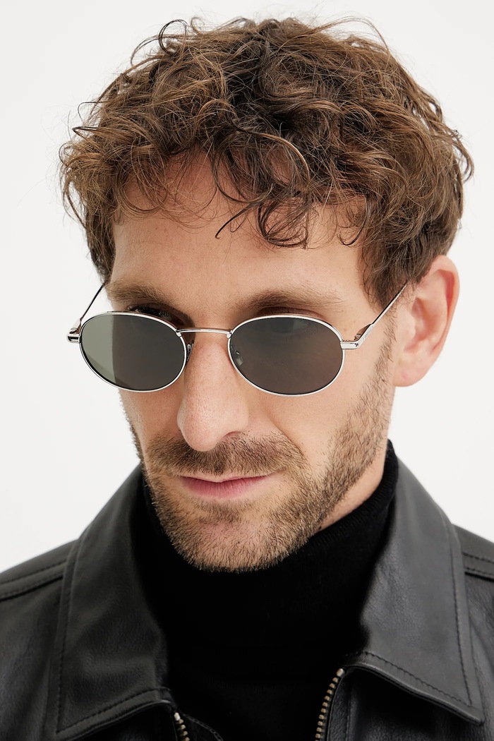 Saint Laurent okulary przeciwsłoneczne jednolita srebrny SL.799