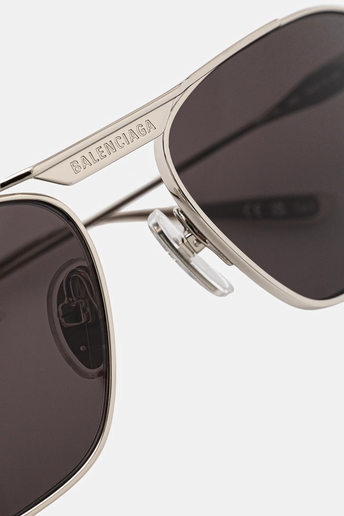 Balenciaga okulary przeciwsłoneczne srebrny BB0416S