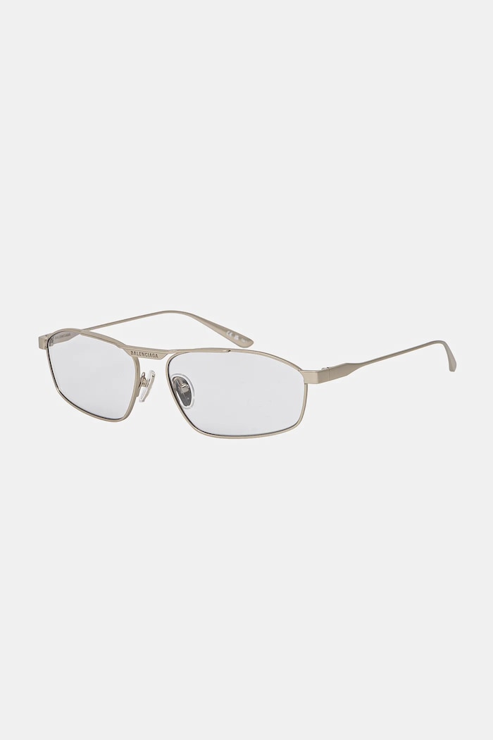 Balenciaga okulary przeciwsłoneczne jednolita srebrny BB0416S