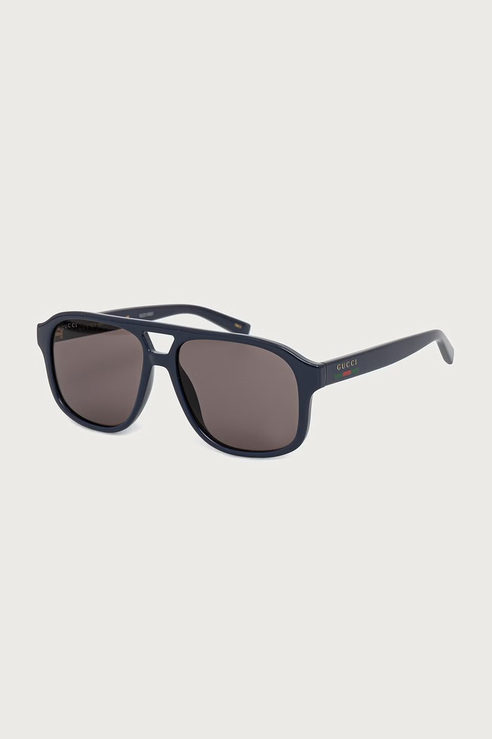 Gucci Okulary przeciwsłoneczne pilotki męskie granatowy GG1856S
