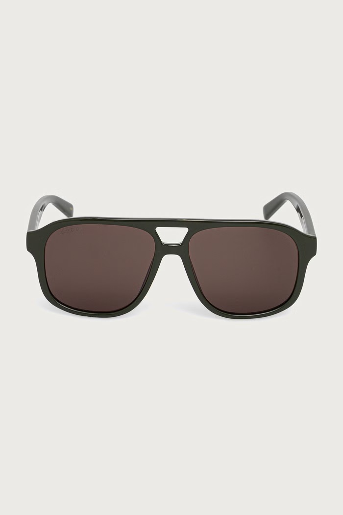 Gucci Okulary przeciwsłoneczne pilotki męskie GG1856S zielony AA00